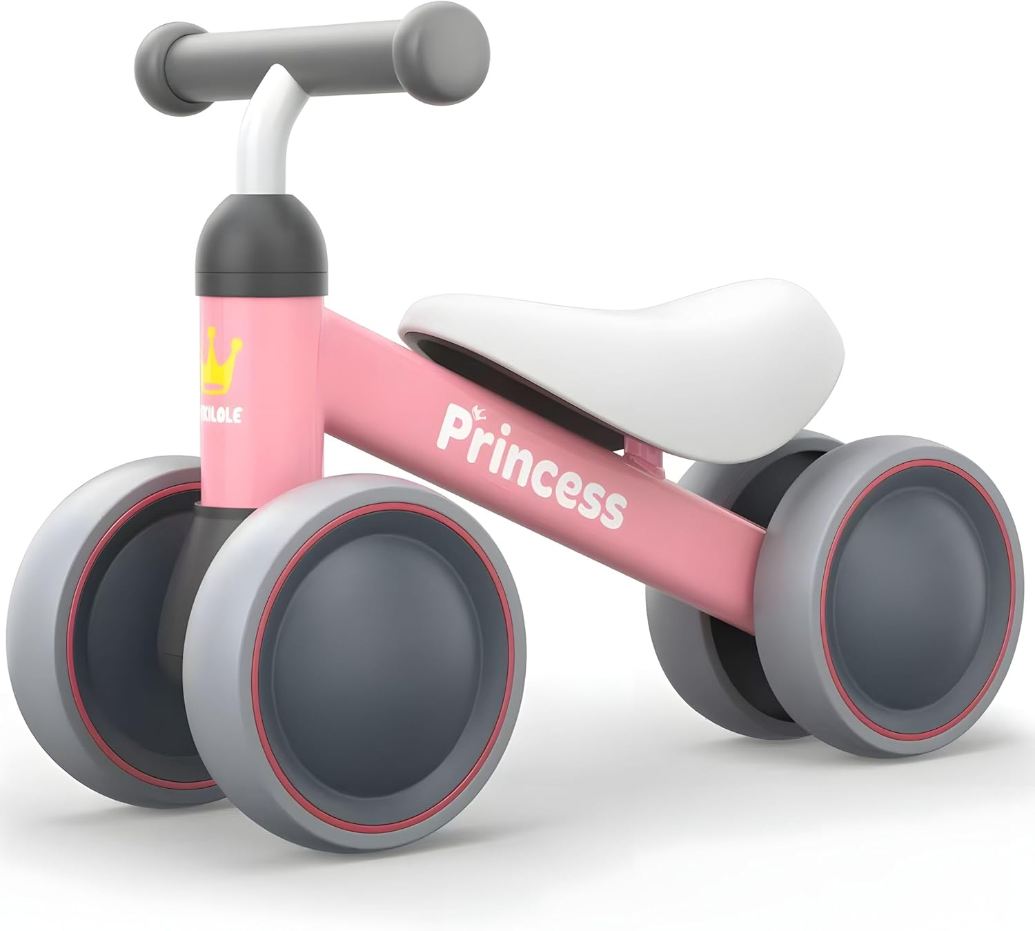 BEKILOLE Baby Balance Bike for 1 Year Old Girl Gifts, 10-24 Month Toddler Balance Bike, 4 Silent Wheels Pre-School First Ride On Toys, 1st Birthday Gifts