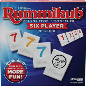 Rummikub Six Player Edition - The Classic Rummy Tile Game - More Tiles and More Players for More Fun! by Pressman , Blue