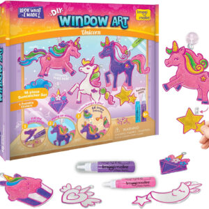 Imagimake Window Art Unicorn Toy Painting Kit | Suncatcher Art Supplies | Unicorn Gifts for Girls Age 6-8 | Kids Crafts for Girls Ages 8-12 | Toys for Ages 8-13