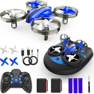 Mini Drone for Kids 8-12 & Adults, Drones & Cars 2 in 1 Toy with One Key Take Off-Landing, Altitude Hold, Headless Mode, 360° flip, Car Mode, 2 Batteries, Gift Kids Toys for Boys and Girls