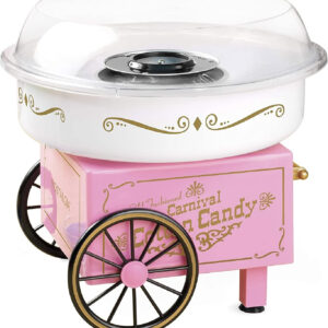Nostalgia Cotton Candy Machine - Retro Cotton Candy Machine for Kids with 2 Reusable Cones, 1 Sugar