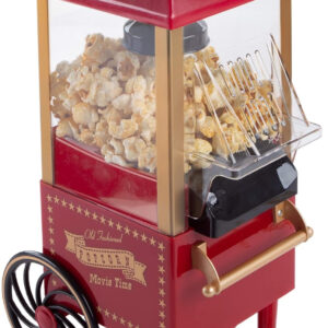 Air Popper Popcorn Maker – Vintage-Style Countertop Popper Machine with 6-Cup Capacity by Great Northern Popcorn Company (Red)