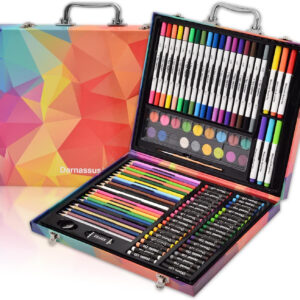 132-Piece Art Set, Deluxe Professional Color Set, Art Kit for Kids and Adult, With Compact Portable Case