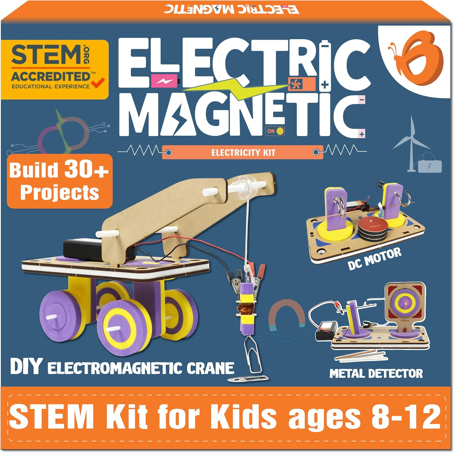 Butterfly Edufields 30in1 STEM Kits for Kids Age 8-10-12 | STEM Toys for Ages 8-13 | Electricity