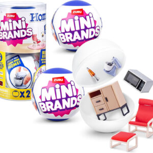 Mini Brands Home Capsule (2 Pack) by ZURU, Surprise Home with Collectible Minis, Blind Packaging, Home Themed Collectibles
