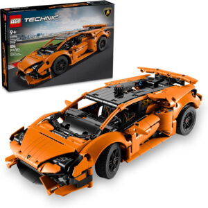 LEGO Technic Lamborghini Huracán Tecnica Orange Toy Cars - Building Toys for Kids, Boys & Girls, Ages 9+ - Lamborghini Toy Car W/ V10 Engine & Steering - Gift Ideas for Birthdays - 42196