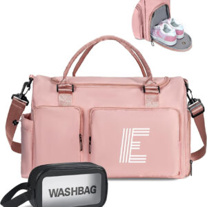 Gifts for Girls, Initial Travel Duffel Bag, Sports Gym Bag, Personalized Weekender Bag with