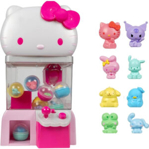 Hello Kitty and Friends, 12” Claw Machine with 8 Collectible Mini Figures - Officially Licensed Sanrio Product from Jazwares (Amazon Exclusive)