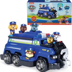 Paw Patrol Team Cruiser, Large Scale Vehicle with Exclusive Chase, Marshall, Skye, Rubble, Rocky & Zuma Action Figures, Toys for Boys & Girls Ages 3+