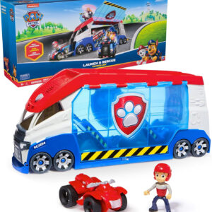 Paw Patrol, Transforming PAW Patroller with Vehicle Launchers, Lights & Sounds, Ryder Action Figure & ATV Toy Car, Kids Toys for Boys & Girls Ages 3+