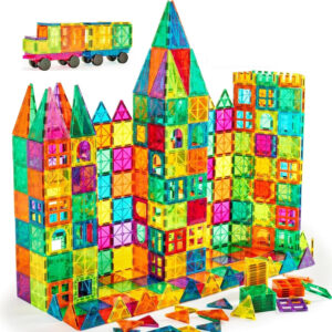 Magnetic Building Tiles, 134PCS Large Magnet Building Set,Magnetic Blocks, 3D STEM Stacking Toys, Magnets Toy for Kids Boys Girls