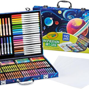 Crayola Inspiration Art Case Coloring Set - Space (140ct), Art Kit For Kids, Toys for Girls & Boys, Art Set, Holiday Gift for Kids [Amazon Exclusive]