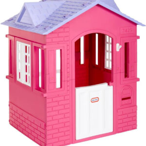 Little Tikes Cape Cottage Pretend Princess Playhousefor Kids, Indoor Outdoor, with Working Doors and Windows, for Toddlers Ages 2+ Years,Pink,Large