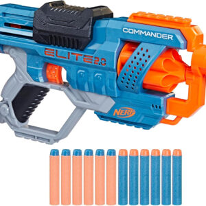 NERF Elite 2.0 Commander RD-6 Dart Blaster, 12 Darts, 6-Dart Rotating Drum, Outdoor Toys, for Kids, Ages 8+