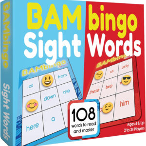Sight Word Bingo Game Level 1 and 2 - Learn to Read Vocabulary for Kindergarten 1st Grade - Dolch's Fry's Words Lists