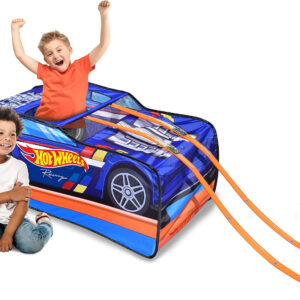 Hot Wheels Sports Car Pop Up Tent with 10ft of Track and 2 Mystery Cars - Sunny Days Entertainment