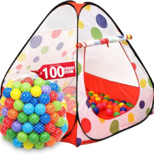 Kiddey Kids Ball Pit Play Tent - 100 Ball Pit Balls Included - Pops up No Assembly Required - Use as a Ball Pit or As an Indoor/Outdoor Play Tent, (Ball Pit with Balls)