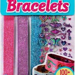 Melissa & Doug Design-Your-Own Bracelets With 100+ Sparkle Gem and Glitter Stickers - Kids Snap Bracelets, Jewelry Crafts For Kids Ages 4+