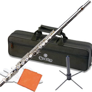 Cecilio Closed Hole C Flute - Musical Instrument, Kids Beginner/Intermediate Flute in Band & Orchestra, Nickel 