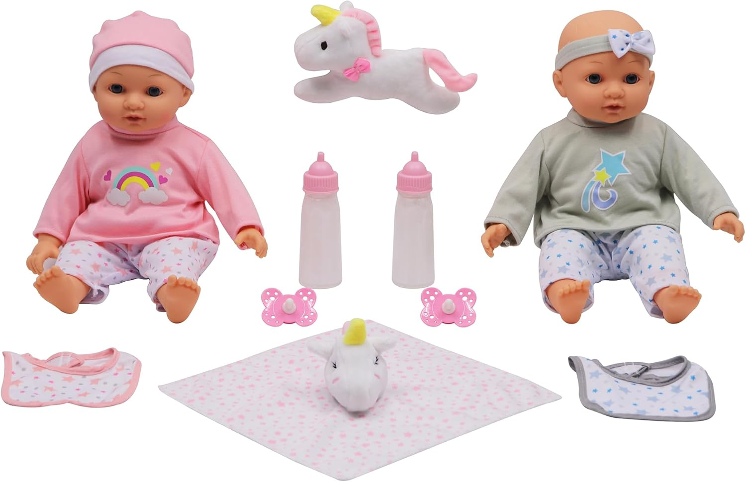 DREAM COLLECTION 14" Twins Baby Doll Set