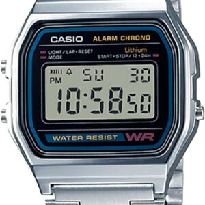 Casio A158WA Series | Unisex Digital Watch | Vintage | WR | 100 SEC Stop Watch | Daily Alarm | Regular Time Keeping: Hour, Minute, Second, PM, Date, Day | Led Light | 7 Yr Battery