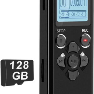 136GB Digital Voice Recorder Voice Activated Recorder for Lectures Meetings - aiworth 9860 Hours Sound Audio Recorder Dictaphone Recording Device with Playback,MP3 Player,Password,Variable Speed.