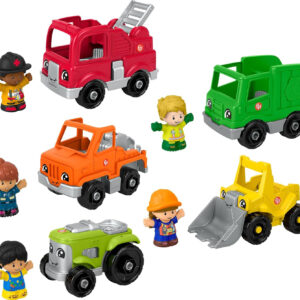 Fisher-Price Little People Toddler Playset Activity Vehicles Set with 10 Toys for Preschool Pretend Play Kids Ages 1+ Years