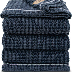 UGG 38814 Luna Soft Washed Antistatic Cotton Lightweight Reversible Chunky Knit Decorative Knit Blankets Washable Perfect Throw Blanket for Outdoor Indoor Camping or Travel, 70 x 50-Inch, Imperial