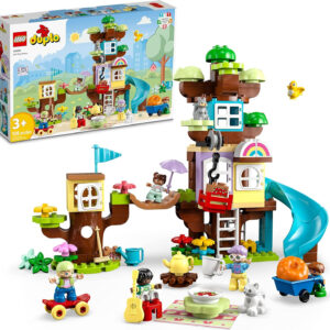 LEGO DUPLO 3in1 Tree House 10993 Creative Building Toy for Toddlers, Includes 8 Figures for Teaching Social Skills, Playing Together and Group Play, Great Birthday Gift for Kids