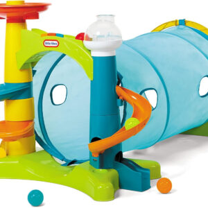 Little Tikes Learn & Play 2-in-1 Activity Tunnel with Ball Drop Game, Windows, Silly Sounds, Music, Accessories, Collapsible for Easy Storage- Gifts for Kids, Toy for Boys Girls Age 1 2 3 Year Olds