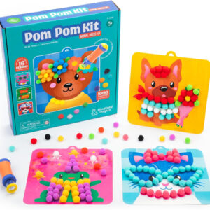Educational Insights Pom Pom Kit - Arts and Crafts for Kids, Toddler Art Supplies, Toddler DIY Sensory Activity, Gift for Girls and Boys Ages 5+, Stocking Stuffers for Kids
