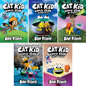 Cat Kid Comic Club Series Set of 5 Books. Perspectives, On Purpose, Collaborations, Influencers