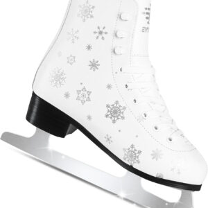 Women's/Girls Figure Ice Skates - Youth Figure Skating Shoes with Size Expansion - Comfortable, Durable, and Safe Indoor Outdoor Size 5 6 7 8 9 10 11