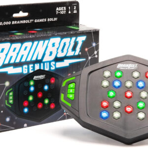 Educational Insights BrainBolt Genius Handheld Electronic Memory Game with Lights & Sounds, Brain Teaser Puzzle Game, Ages 7+