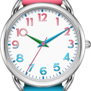 Women Watch Big Face Easy to Read Silicone Strap Watch Waterproof Watch