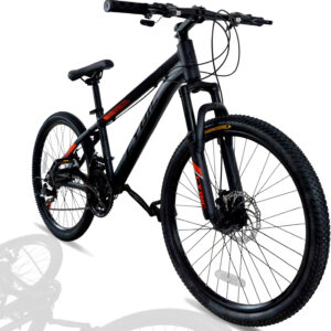 Mountain Bike 24/26 Inch, Front Suspension Mountain Bike, 21-Speed Disc, Youth/Adult Mens Womens Trail Commuter City Bicycles