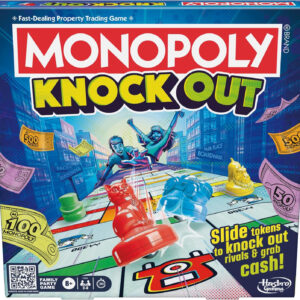 Monopoly Knockout Board Game | 2-8 Players | 20 Mins. Average | Quick-Playing Family Games for Kids, Teens, and Adults | Ages 8+