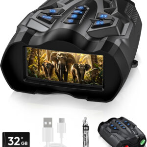 4K Night Vision Goggles, Night Vision Binoculars for Adults,10X Digital NightVision, 9 Gear Infrared with 32GB TF Card,4000mAh Battery, 3.5" HD Screen Binoculars