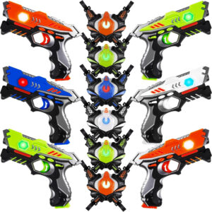 Laser Tag Guns Set of 4 with 4 Vest & Laser tag Gun Set of 2 with 2 Vest Laser Tag Guns Toys for Kids（Laser Tag Guns Set of 6 with 6 Vest）