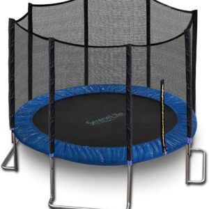 SereneLife 8/10/12 FT Outdoor Recreational Backyard Stable, Strong Heavy Duty Trampoline with Safety Enclosure Net, AntiRust Coating, Kids and Adults, Spring Cover Padding