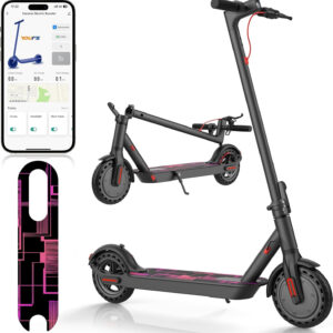 Caroma Electric Scooter for Adults, Peak 630W Motor, Max 20 Mph & 18 Miles Range, 8.5" Solid Tires, Fast Folding Commuting E Scooter for Adults, Double Braking System and App Control