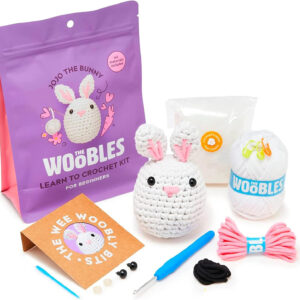 The Woobles Beginners Crochet Kit with Easy Peasy Yarn as seen on Shark Tank - with Step-by-Step Video Tutorials - JoJo The Bunny