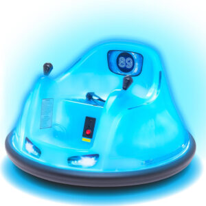 Flybar Blue Glow 6V Bumper Car, Battery Powered Ride on for Children by Flybar, Ages 1.5+, 66lbs