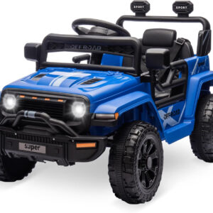 12V Ride On Truck Car, Toddler Ride On Toy w/Parent Remote Control, Steering Wheel Music, 4-Wheel Spring Suspension, Led Lights, 2 Speeds, Kids Electric Vehicles for Age 2-5