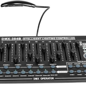 DMX512 DJ Controller 384CH DMX Cotroller Use for Program Editing of Bar Club Live Lights Show Support 30 Banks 8 Scenes 24 Fixtures Stage Lighting Console