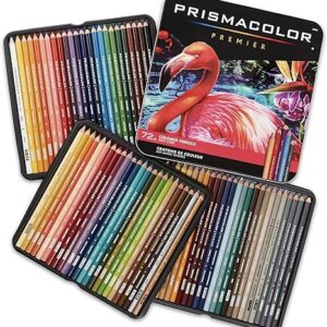 Prismacolor Colored Pencils, Premier Soft Core Pencils, Assorted, 72 Count - Ultra-Smooth, Durable, Vibrant Colors