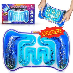 Squishy Sensory Toys for Kids - Fidget Sensory Toys for Autism Special Needs, Squeeze Toys with Filled Goo Glitter for Calming Down Classroom - Prizes for Kids Classroom