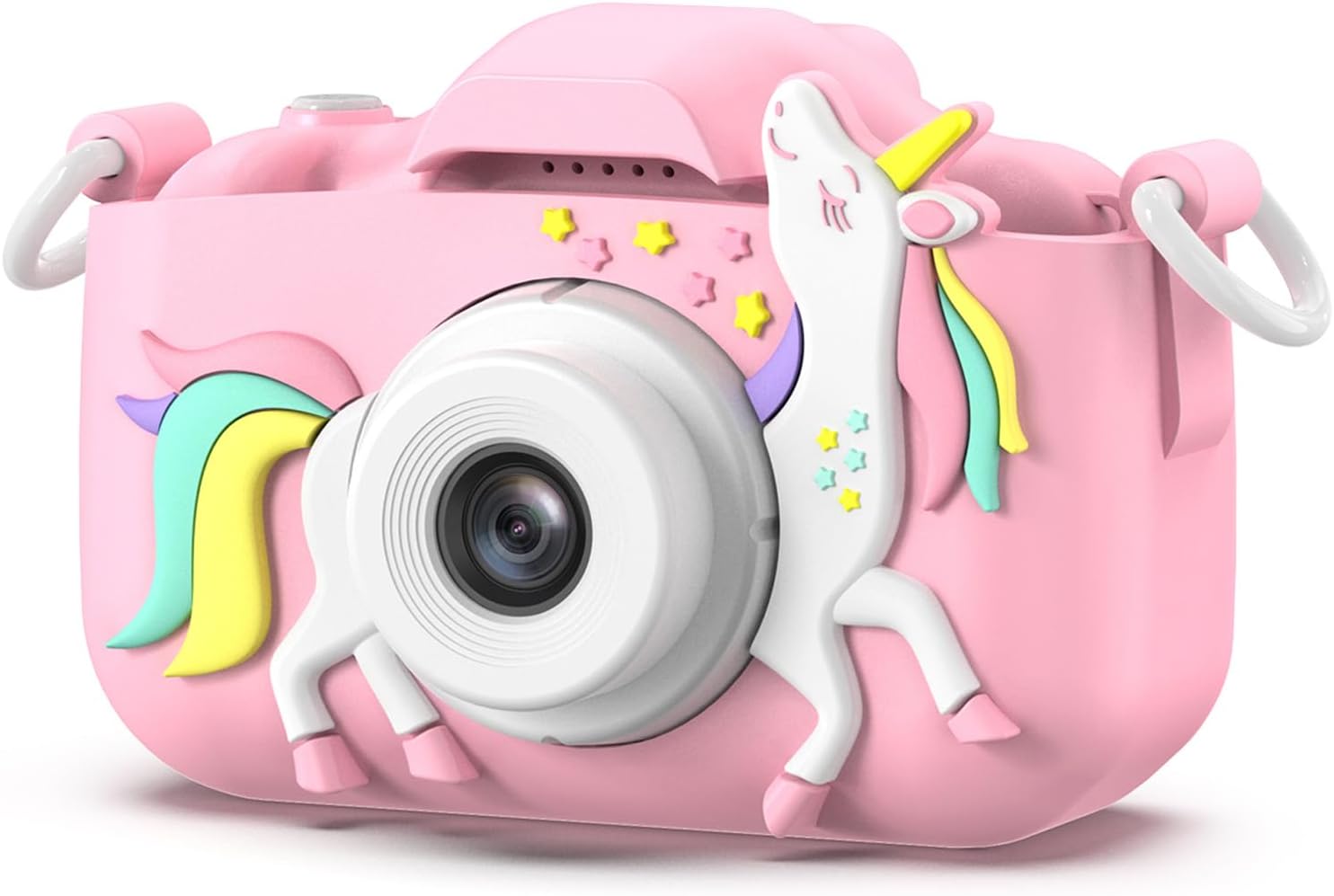 Goopow Kids Camera Toys for 3-8 Year Old Girls Boys,Children Digital Video Camcorder Camera with Cartoon Soft Cover, Best Chritmas Birthday Festival Gift for Kids - 32G SD Card Included