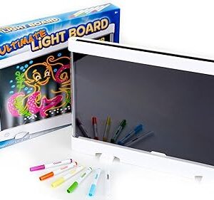 Crayola Ultimate Light Board - White, Kids Drawing Tablet, Holiday & Christmas Gifts, LED Drawing Board, Sketching Art Projector, Toys for Boys & Girls, 6+