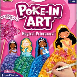 Skillmatics Poke-in Art - Magical Princesses, Mess-Free Fun for Kids, DIY Wood Craft Kits, Creative Activity, Christmas Gifts for Girls & Boys Ages 4, 5, 6, 7, 8, 9
